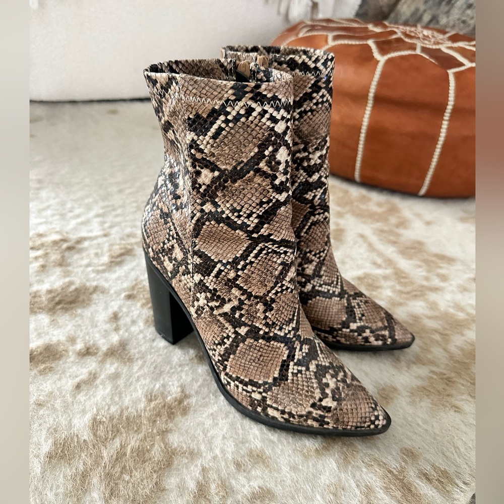 Snake Skin Booties